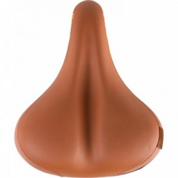 Velo Tour Ela Gen Brown Leather Saddle with Elastomer, 264x220 mm - 3