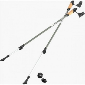 Silva 7075 Aluminum Trekking Poles with Cork Handles and Interchangeable Tips - 1