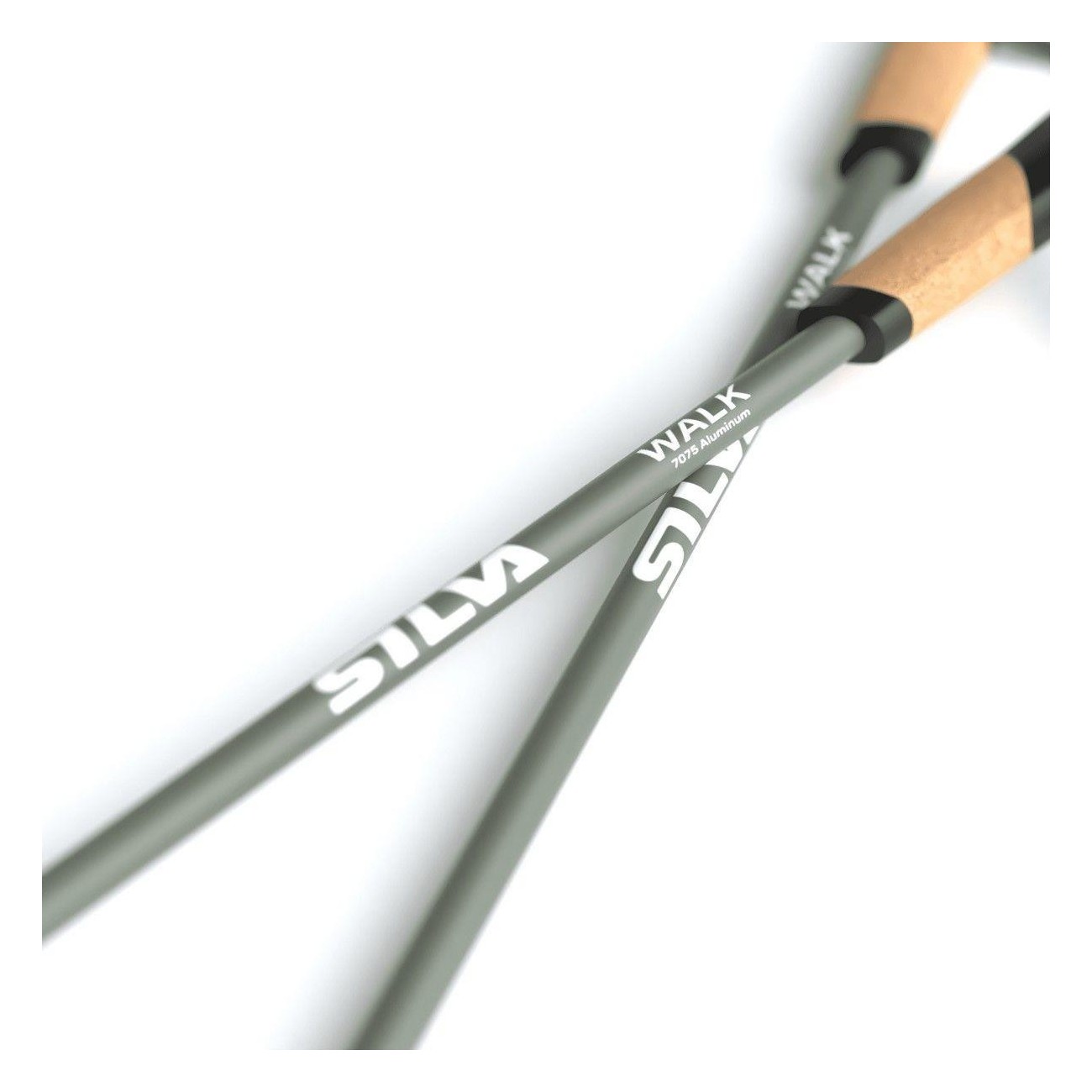 Silva 7075 Aluminum Trekking Poles with Cork Handles and Interchangeable Tips - 2