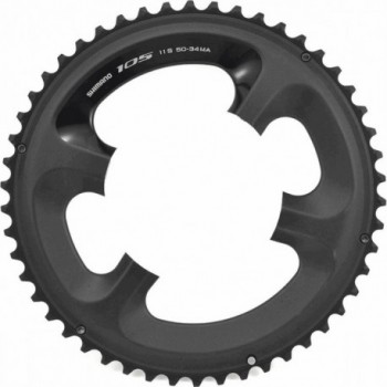 Couronne Shimano FC-5800 105 2x11V 52T Noir, BCD 110mm pour Vélos de Route - 1