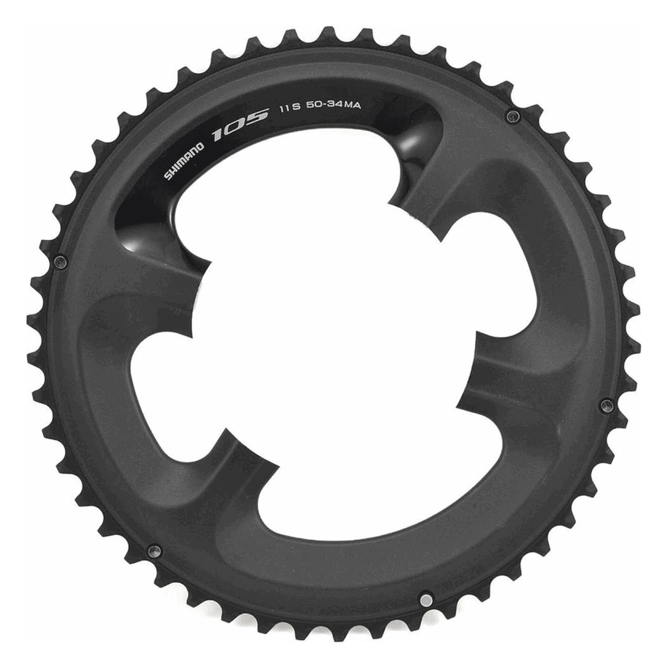 Shimano FC-5800 105 2x11V 52T Black Chainring, BCD 110mm for Road Bikes - 1