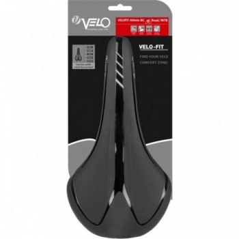 Sella Velo Fit Athlete BC per Strada e MTB, Misura M 280x147 mm, Nero/Argento, Comfort Zone M - 3 - Selle - 0887539022310