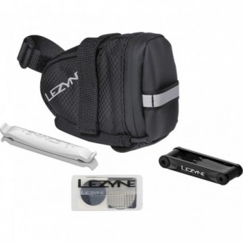 Borsa da Sella Lezyne Caddy (S) Nera con Kit di Attrezzi Completo per Ciclisti - 1 - Borse e bauletti - 4712805972630