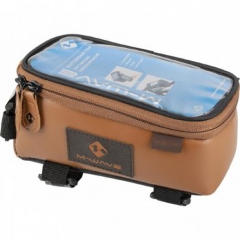 Top Tube Smartphone Tasche Rotterdam XL M-Wave in braun Kunstleder mit Clip - 1