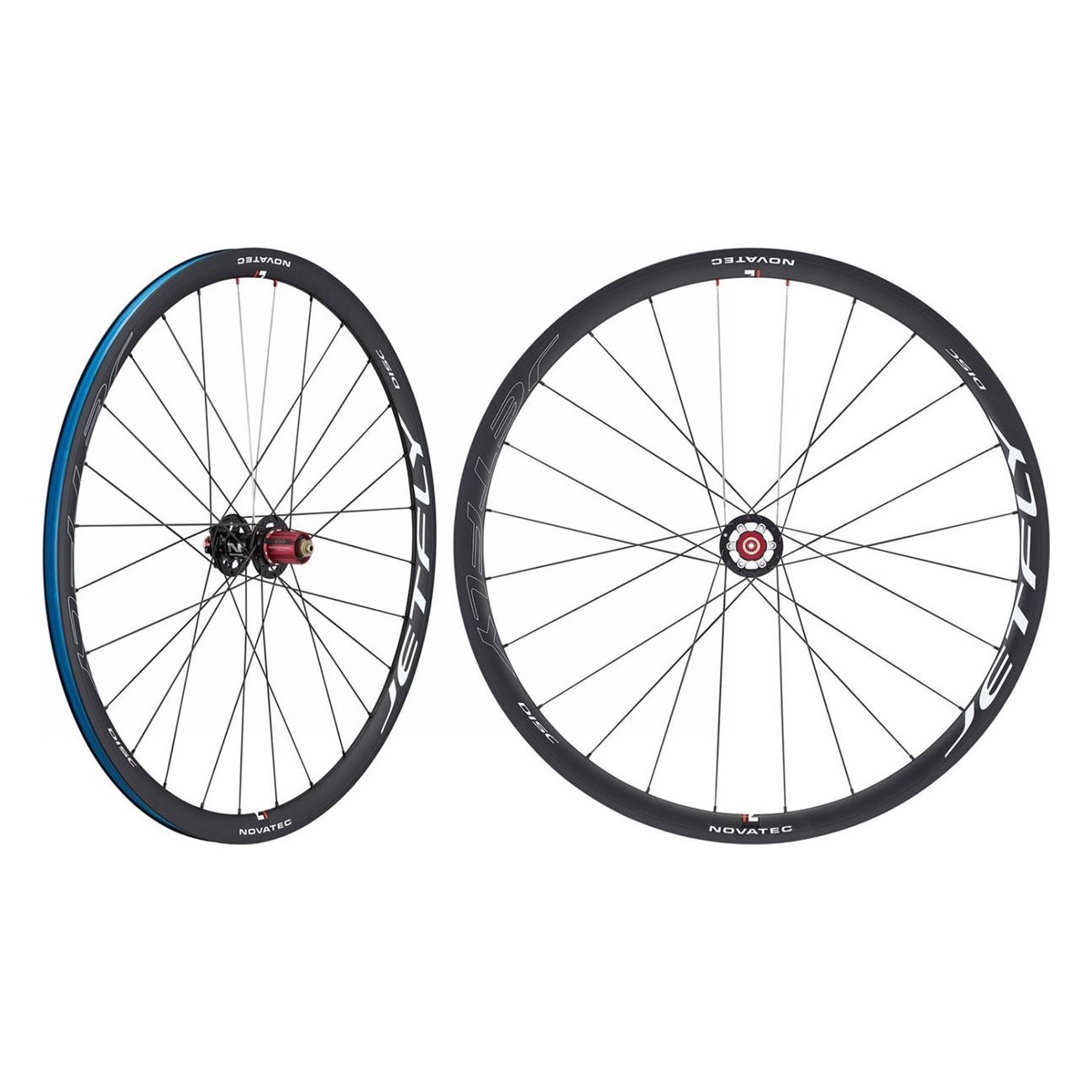 Novatec Jetfly 700c U4.0 Tubeless Ready Wheelset for Disc Brakes, Black, 32mm - 1