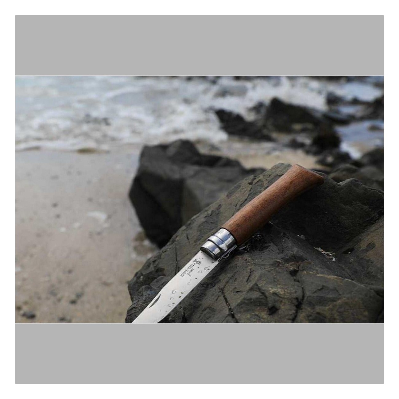 Opinel Luxusmesser N.06 Inox mit Walnussholzgriff - Elegant und Sicher - 4