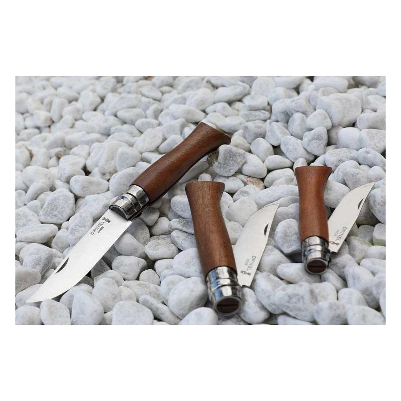 Opinel Luxusmesser N.06 Inox mit Walnussholzgriff - Elegant und Sicher - 7