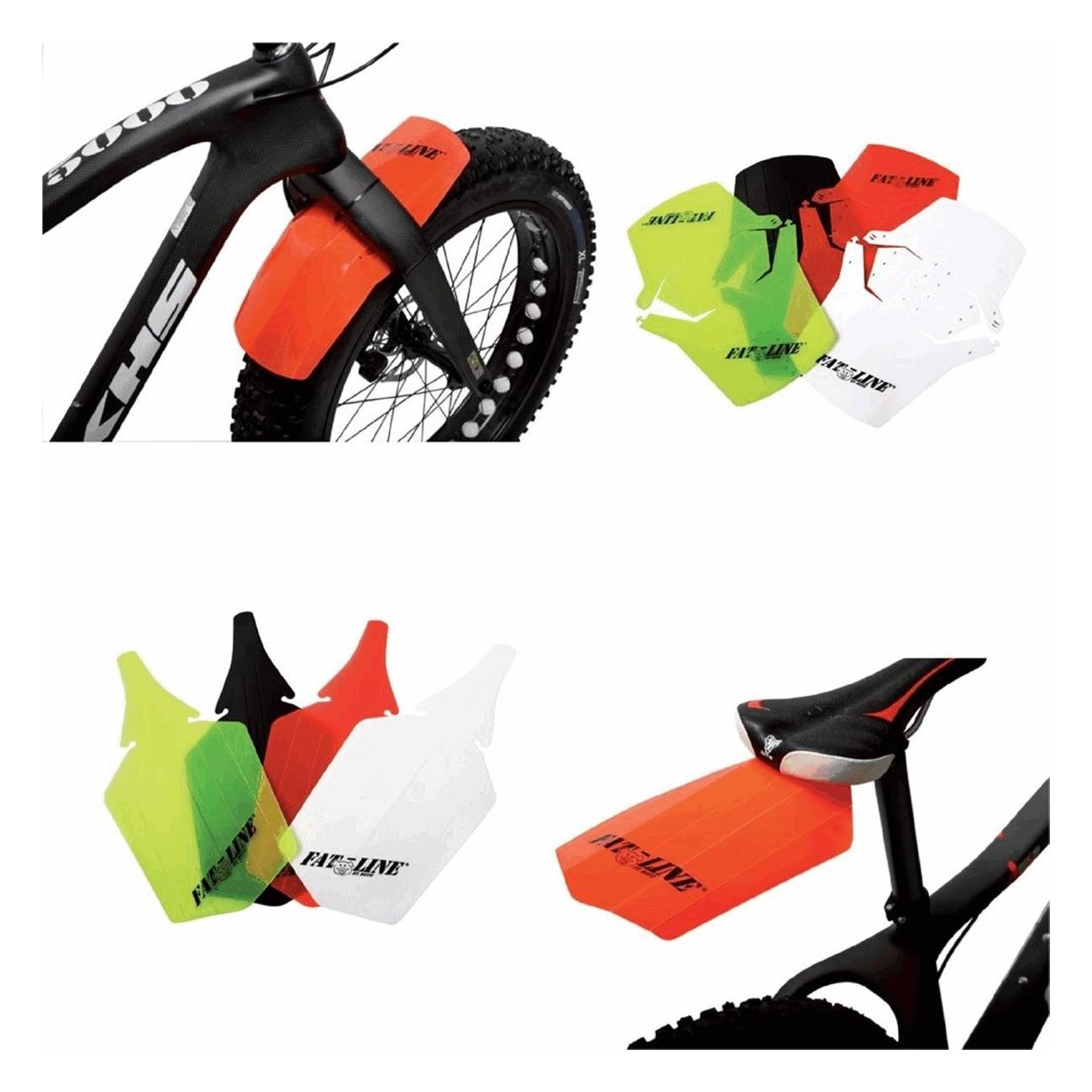 Garde-boue Avant et Arrière pour Fat Bike Orange MVTEK - Protection et Style - 1