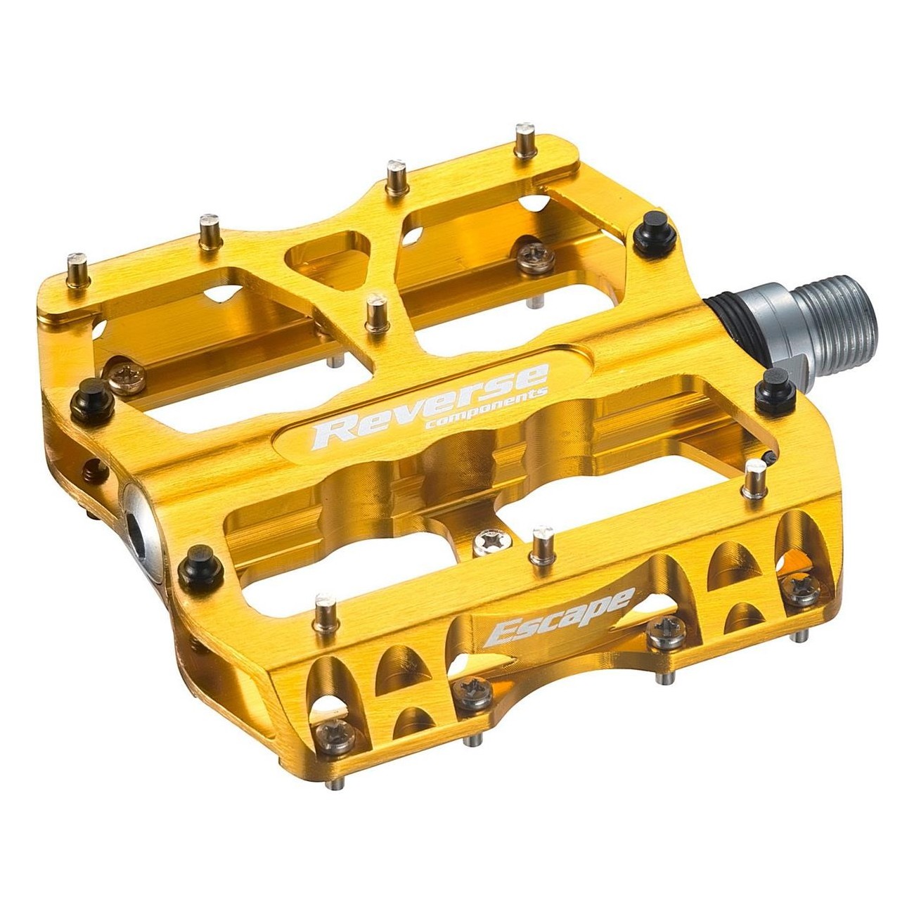 Gold Reverse Pedal for MTB - Durable and Sturdy for Bike Park - 1