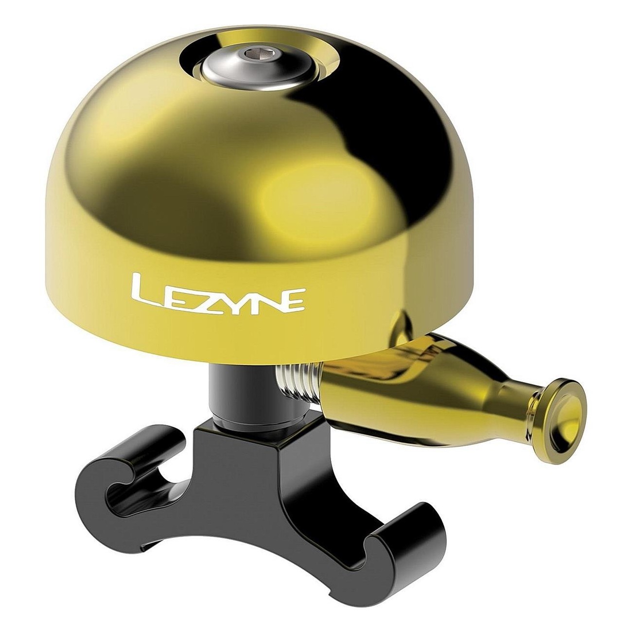 Classic Brass Bell with Black Mount for Bicycle - Size M - 1