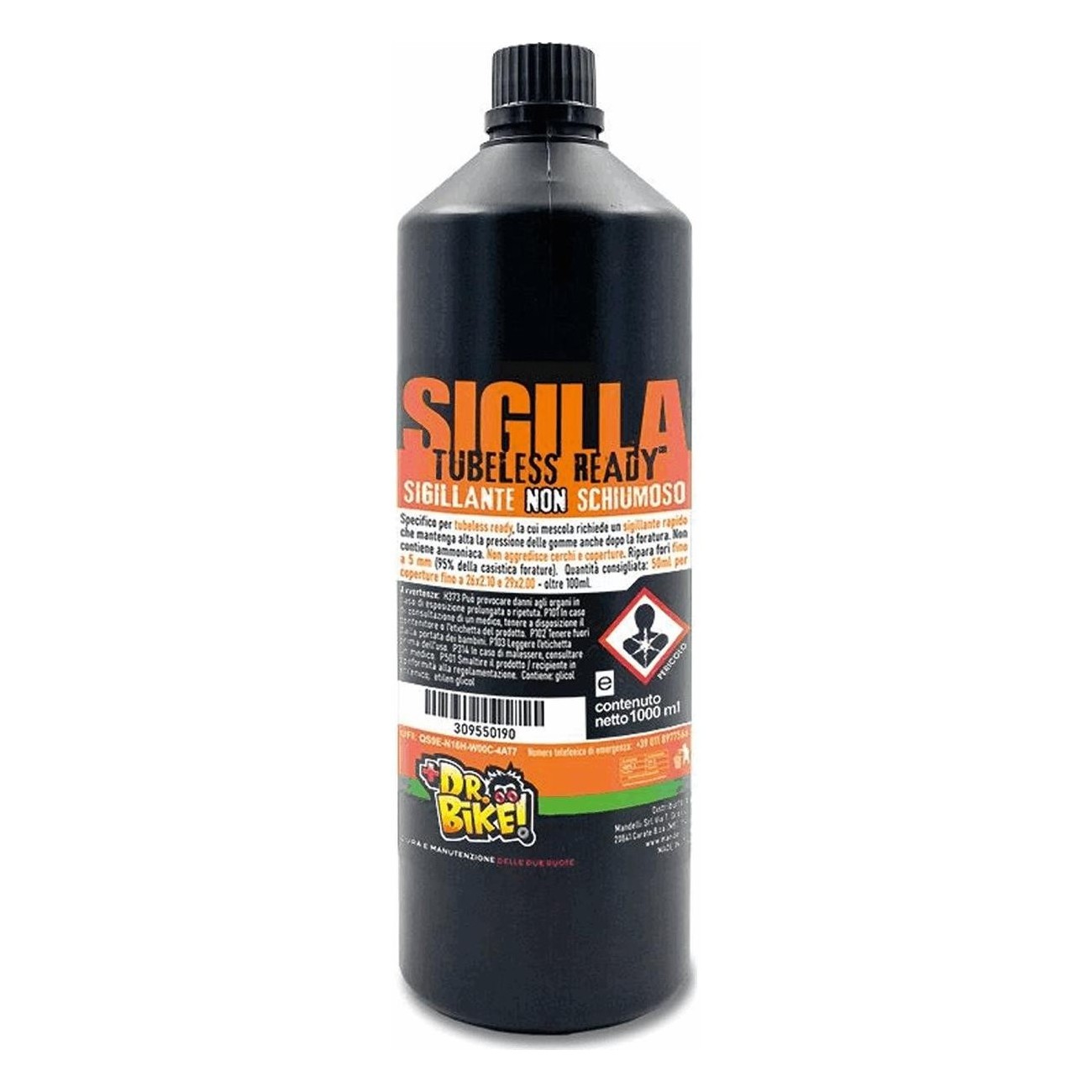 Sigillante Dr.bike Tubeless Ready 1L - Ripara Fori fino a 5mm - 1 - Lattice sigillante - 8005586229649