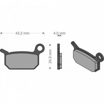 Organic Brake Pads for B4 Racing XC Extreme FR - Compatible with DR, BR Team, PRO, SL Models - 1