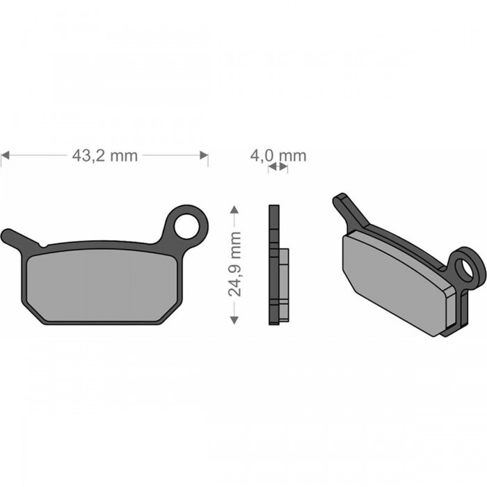 Organic Brake Pads for B4 Racing XC Extreme FR - Compatible with DR, BR Team, PRO, SL Models - 1