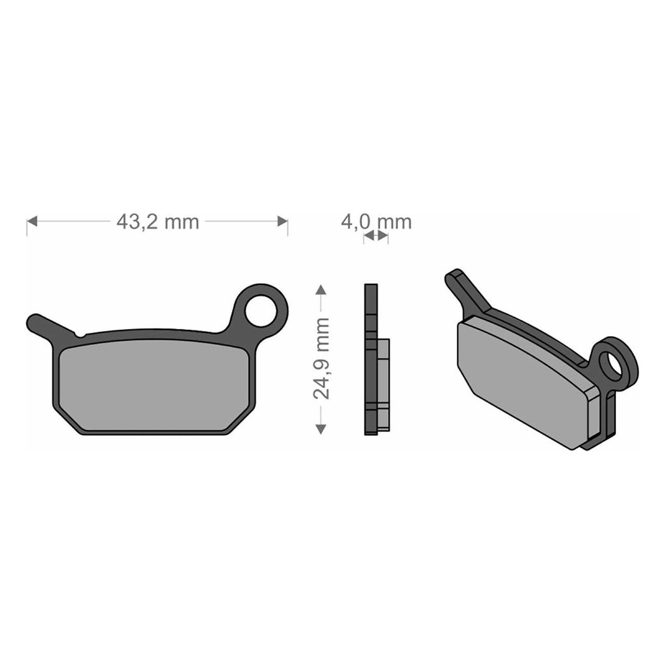 Organic Brake Pads for B4 Racing XC Extreme FR - Compatible with DR, BR Team, PRO, SL Models - 1