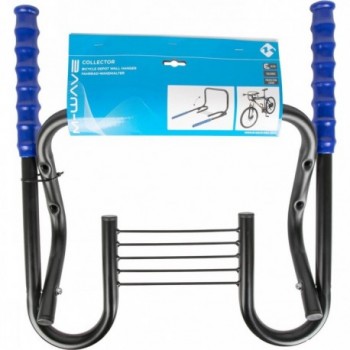 Supporto da Parete per Bicicletta M-Wave Pieghevole Nero, Capacità 40kg, Salvaspazio e Antigraffio - 6 - Portabici - 06982384081