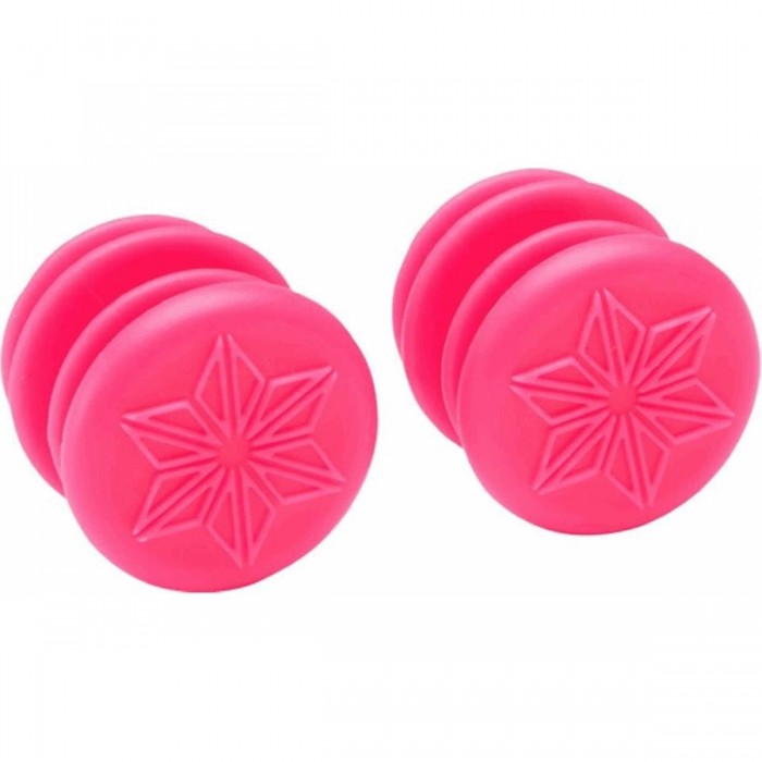 Pink Polycarbonate Handlebar Plugs SUPACAZ ENDZ - Style & Functionality - 1