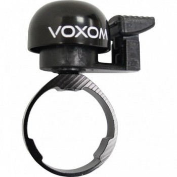 Voxom KL3 Black Bicycle Bell - Compact, Lightweight, Durable Aluminum - 1