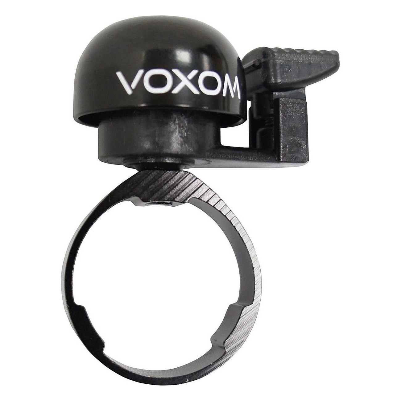 Voxom KL3 Black Bicycle Bell - Compact, Lightweight, Durable Aluminum - 1