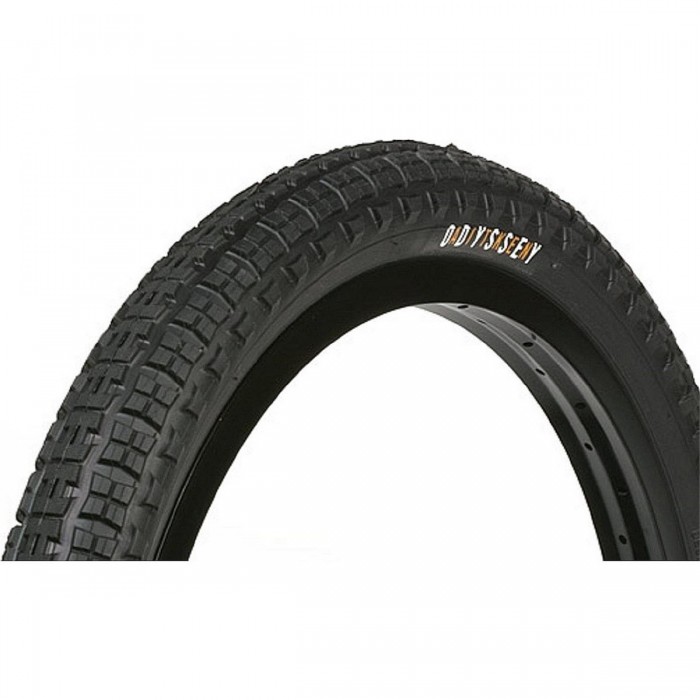 Aitken 20x2.35 Blackwall Tire for BMX - Mike Aitken Signature, Black, Knobby - 1