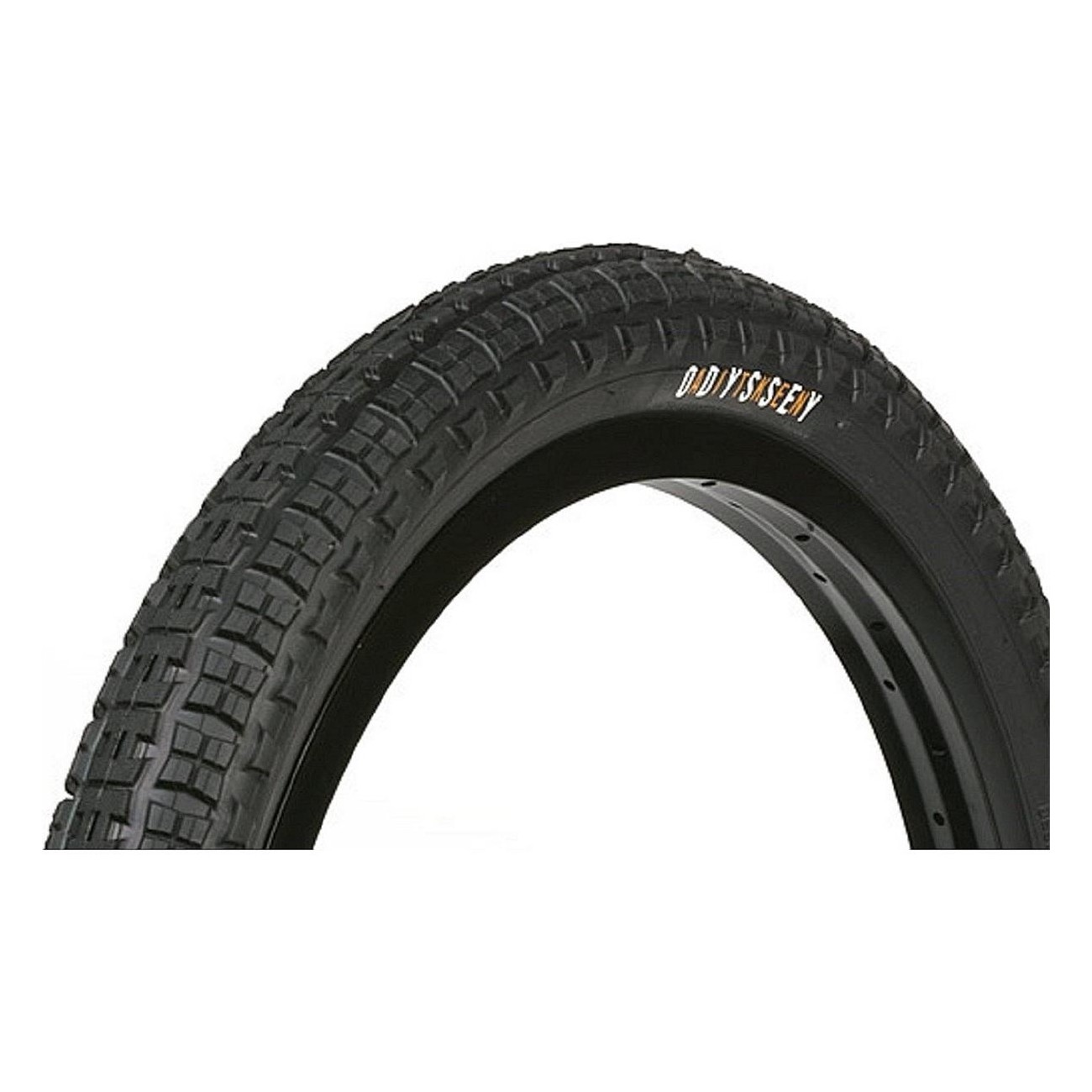 Aitken 20x2.35 Blackwall Tire for BMX - Mike Aitken Signature, Black, Knobby - 1