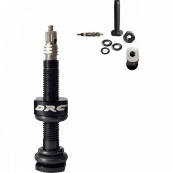 DRC Tubeless Valve in Black Ergal with Removable Mechanism - 1