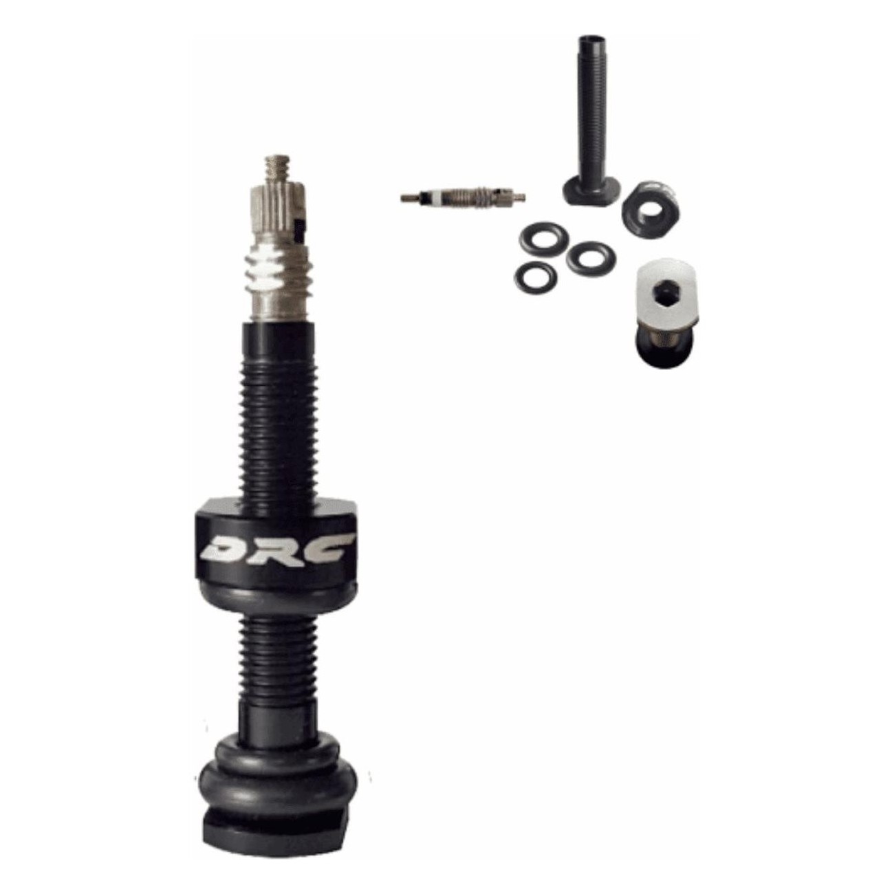 DRC Tubeless Valve in Black Ergal with Removable Mechanism - 1