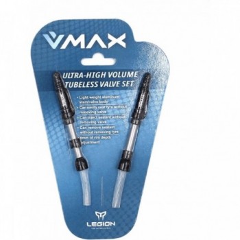 Vannes Tubeless V-MAX en Aluminium 21-29mm - Blister de 2 Pièces - 1