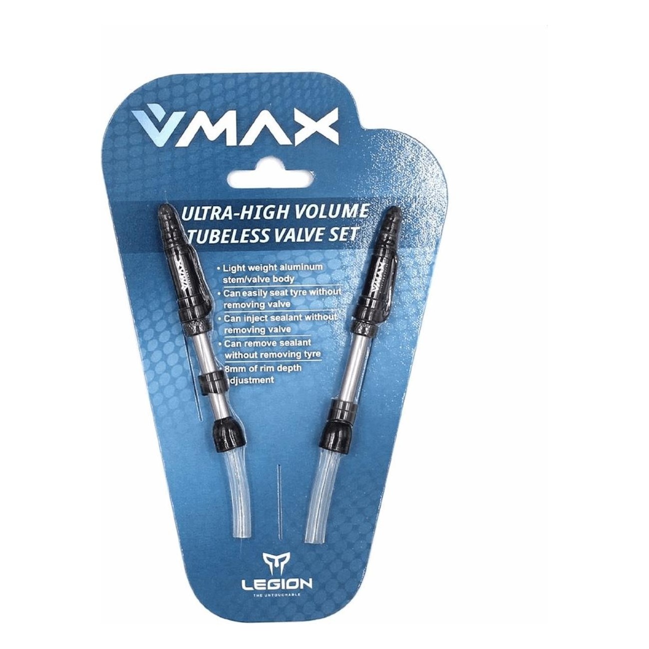 V-MAX Tubeless Valves Aluminum 21-29mm - Blister of 2 Pieces - 1