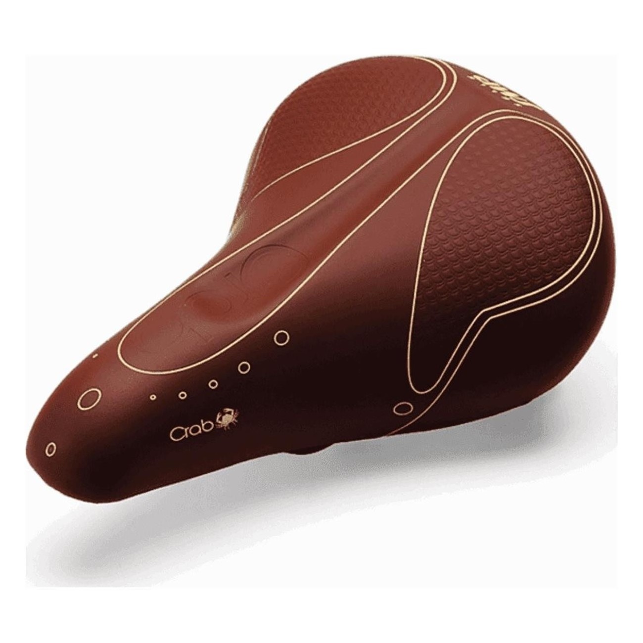 Selle Citybike Homme Marron avec Ressorts en SKAI 270x183 mm, 646g - 1