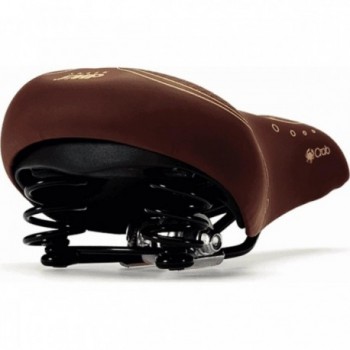 Selle Citybike Homme Marron avec Ressorts en SKAI 270x183 mm, 646g - 2