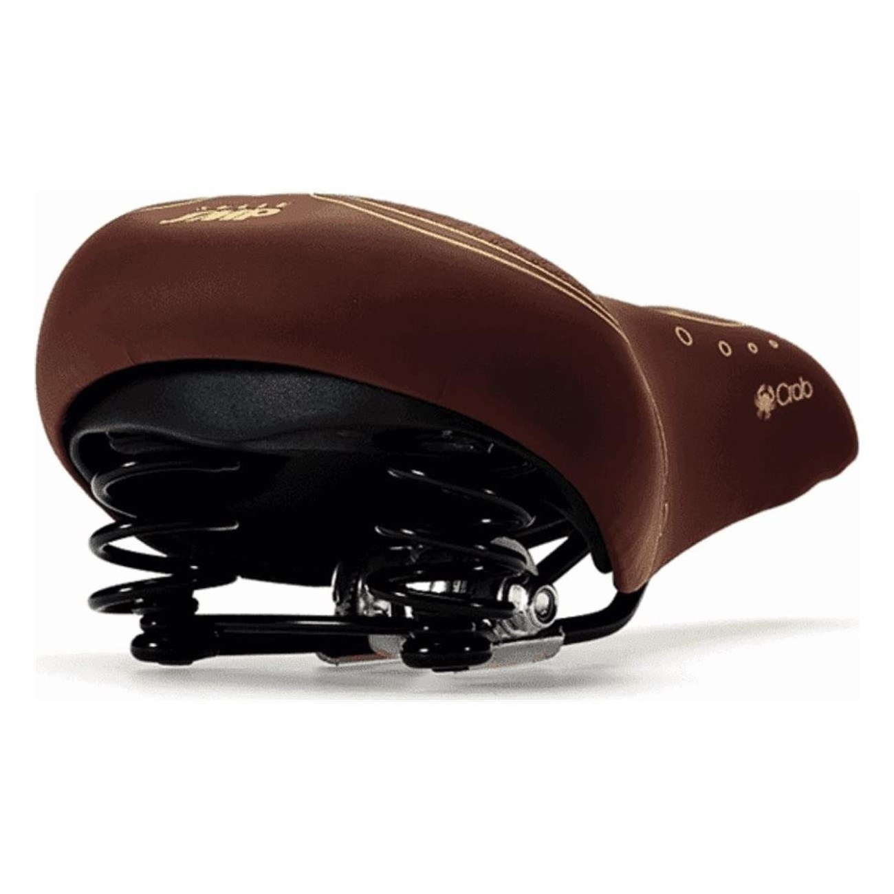 Brown Citybike Saddle for Men with Springs, 270x183 mm, 646g - Comfort & Style - 2