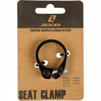 Collier de Selle ZOOM en Aluminium Noir 31,8 mm avec Vis Antirouille - 2