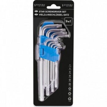 Ventura 9-in-1 Hex Key Set T10-T50 CrV Steel, Blister - 4