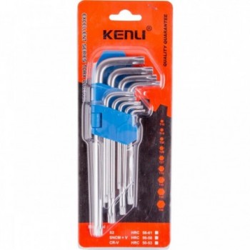 Ventura 9-in-1 Hex Key Set T10-T50 CrV Steel, Blister - 5