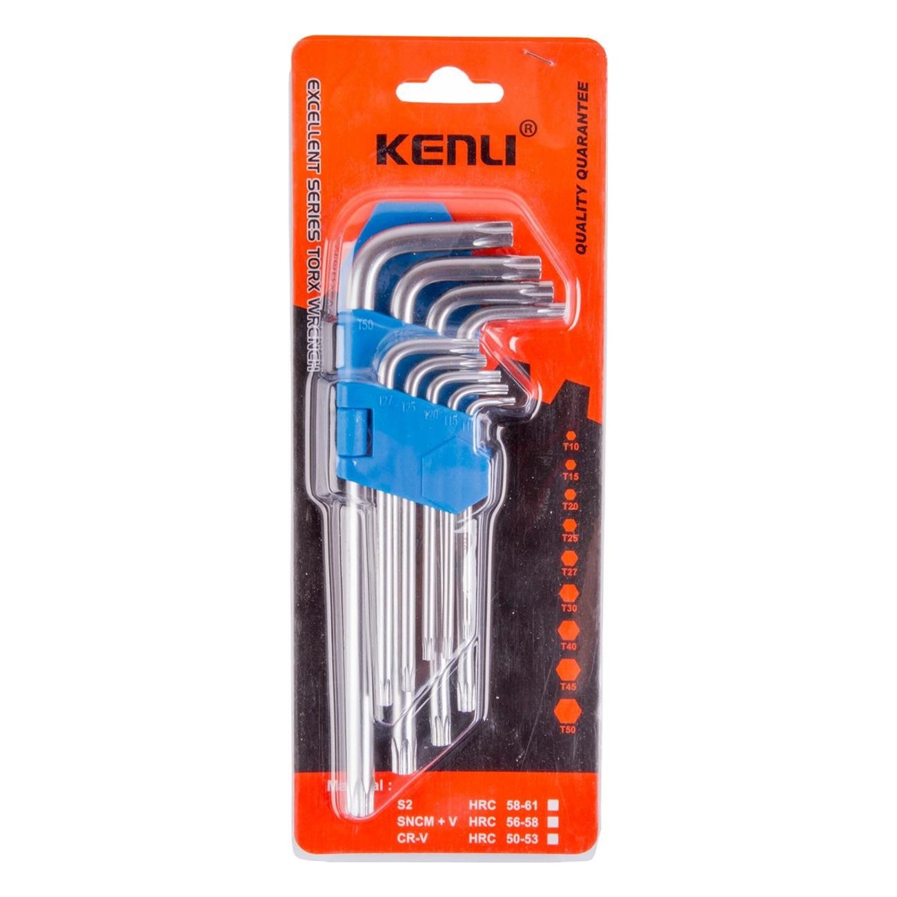 Ventura 9-in-1 Hex Key Set T10-T50 CrV Steel, Blister - 5