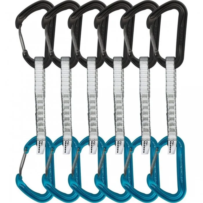 Set of 6 Aether Quickdraws 12cm - Lightweight, Safe, and Durable for Climbing - 1