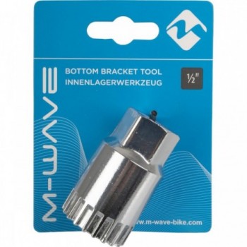 M-WAVE Silver Steel Bottom Bracket Tool Compatible with Shimano - 2