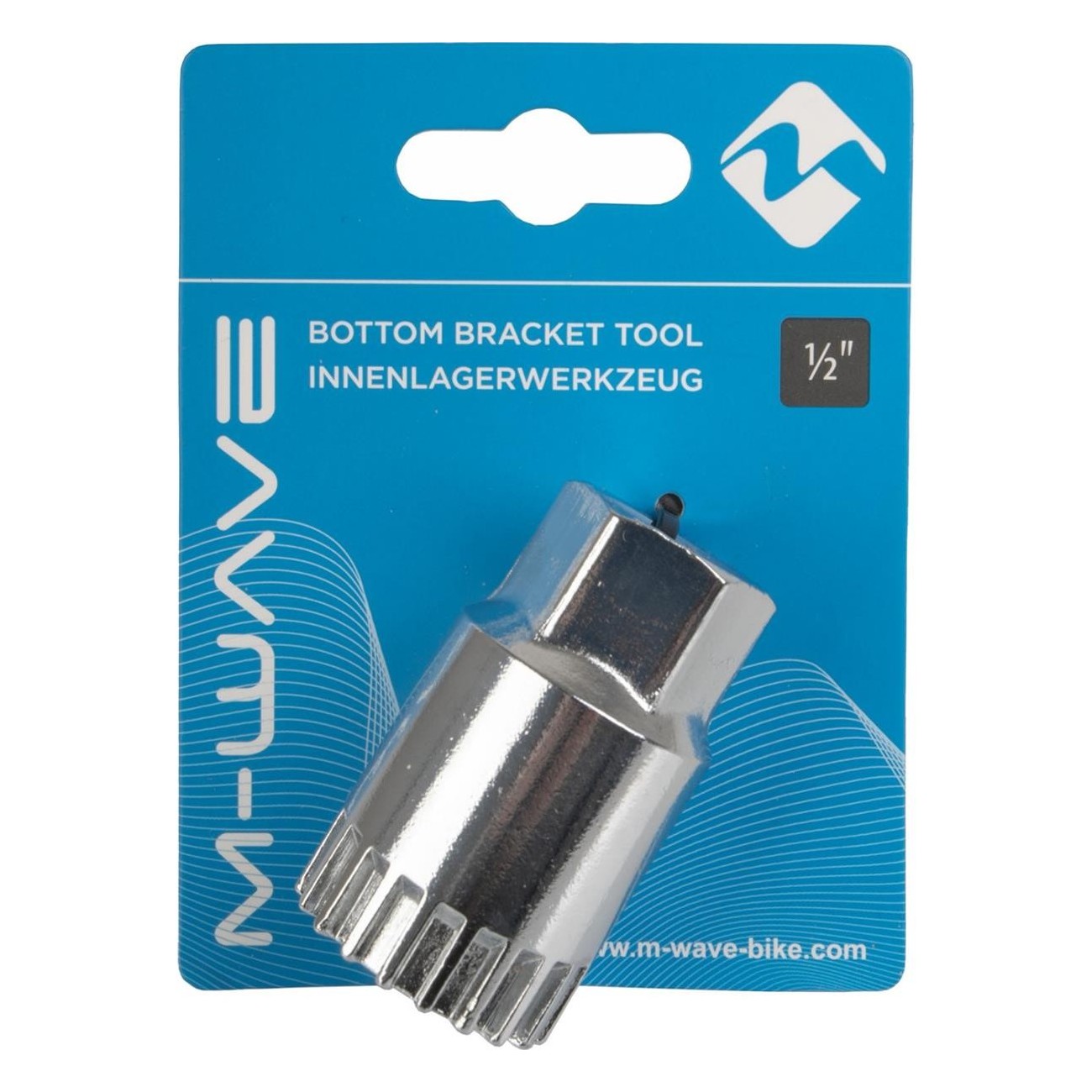 M-WAVE Silver Steel Bottom Bracket Tool Compatible with Shimano - 2