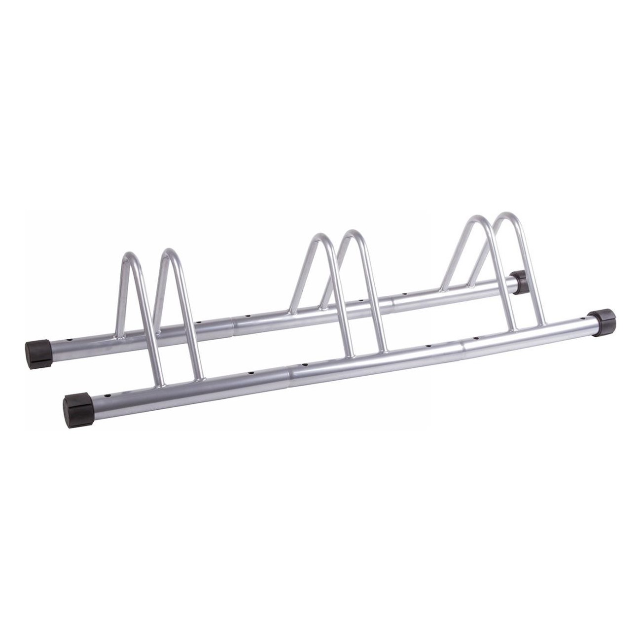 Silver Steel Bicycle Stand, 3-Piece Set MV, for 12'-29' Wheels with Anti-Slip Feet - 1