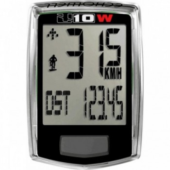 Compteur de vélo sans fil U10 ECHOWELL avec 10 fonctions - Noir - 1