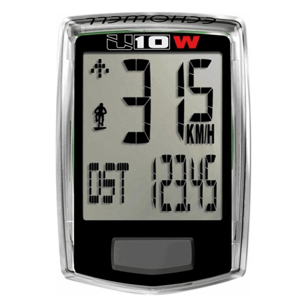 Compteur de vélo sans fil U10 ECHOWELL avec 10 fonctions - Noir - 1