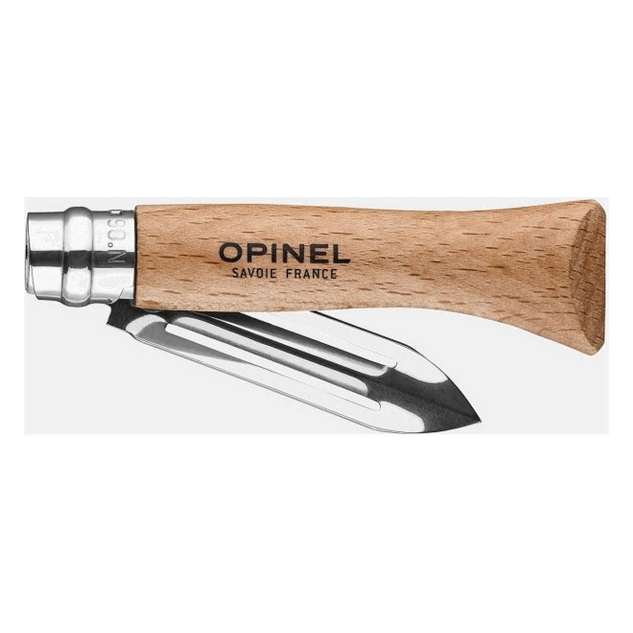 Opinel N.06 Folding Peeler with Stainless Steel Blade and Beech Handle - 2