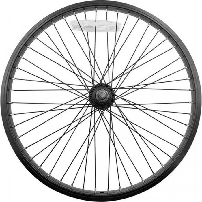 BMX Rear Wheel 20x1.90 with 14mm Threaded Hub, 48 Spokes, Black - 1