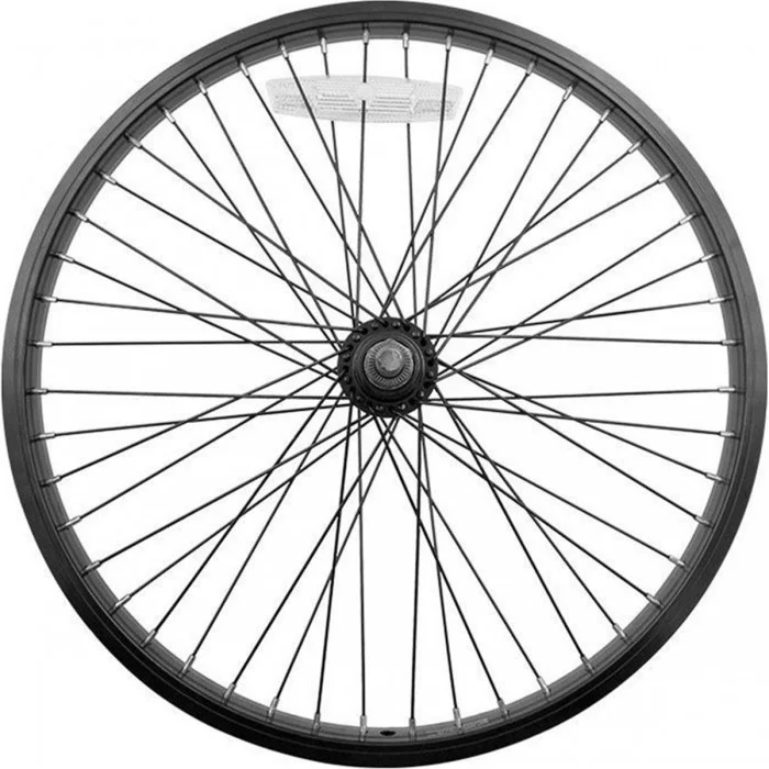 Ruota Posteriore BMX 20x1,90 con Mozzo a Filetto 14mm, 48 Raggi, Colore Nero - 1 - Ruote complete - 