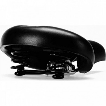 Black PU Citybike Saddle with Springs, 260x222 mm, Comfort & Durability - 2