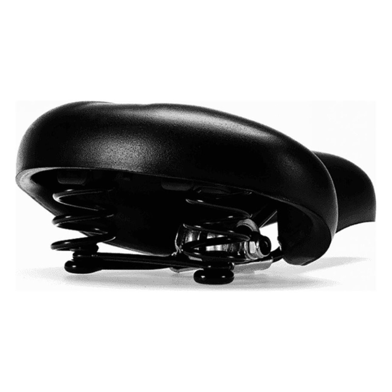 Black PU Citybike Saddle with Springs, 260x222 mm, Comfort & Durability - 2