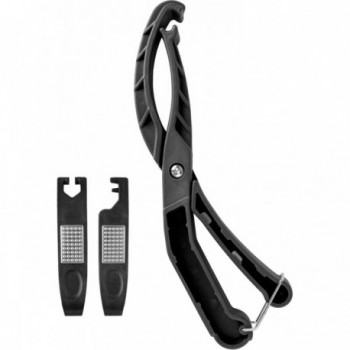 Black Plastic Tire Levers with 2 Tools for Bicycles - Special Tool - 3