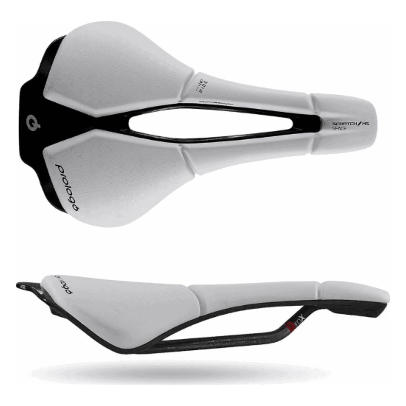 Selle Unisexe Scratch M5 Space Wider 147mm Tirox Blanche Ergonomique - 1