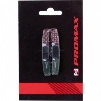 Pair of 3-Color Replacement Brake Pads with NIROSTA Pins, EN 14766 - PROMAX - 3