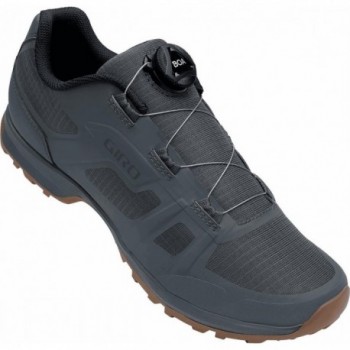 Chaussures MTB Giro Gauge Boa Gris/Bleu/Marron Taille 44 avec Boa et SPD - 1